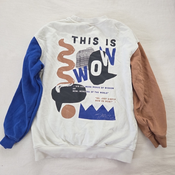 H&M Other - H&M Colorful Graphic "This Is Wow" Sweatshirt Kids 8/10